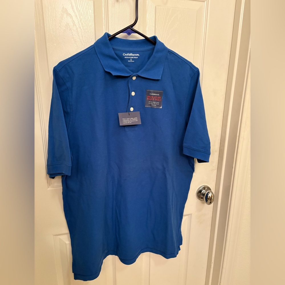 Croft & Barrow Men's Classic Royal Blue Polo size large